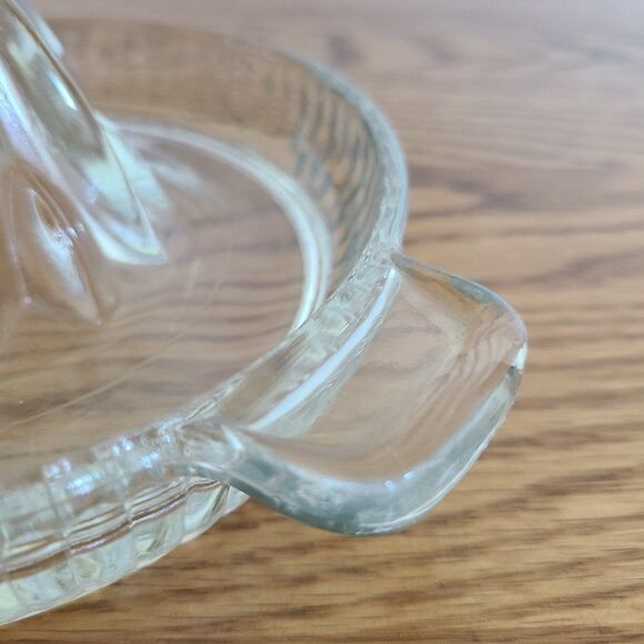 Vintage Federal Clear Depression Glass Orange Lemon Citrus Juicer Reamer Ribbed - Picture 14 of 15